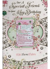 For A Special Friend On Your May Birthday (Keepsake Attachment)